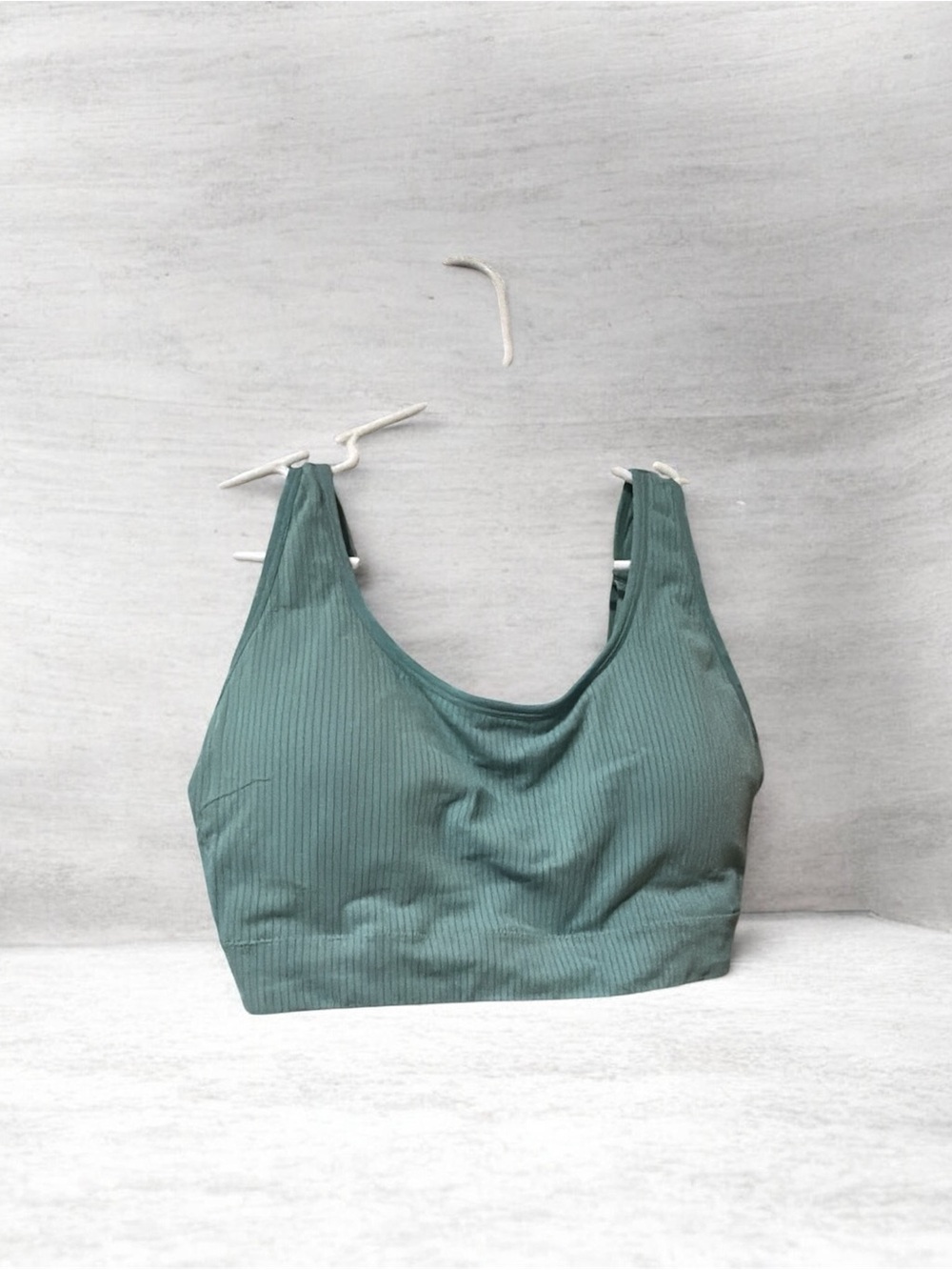 Auden Ribbed Seamless Bralette - Teal Green - Picture 4 of 5